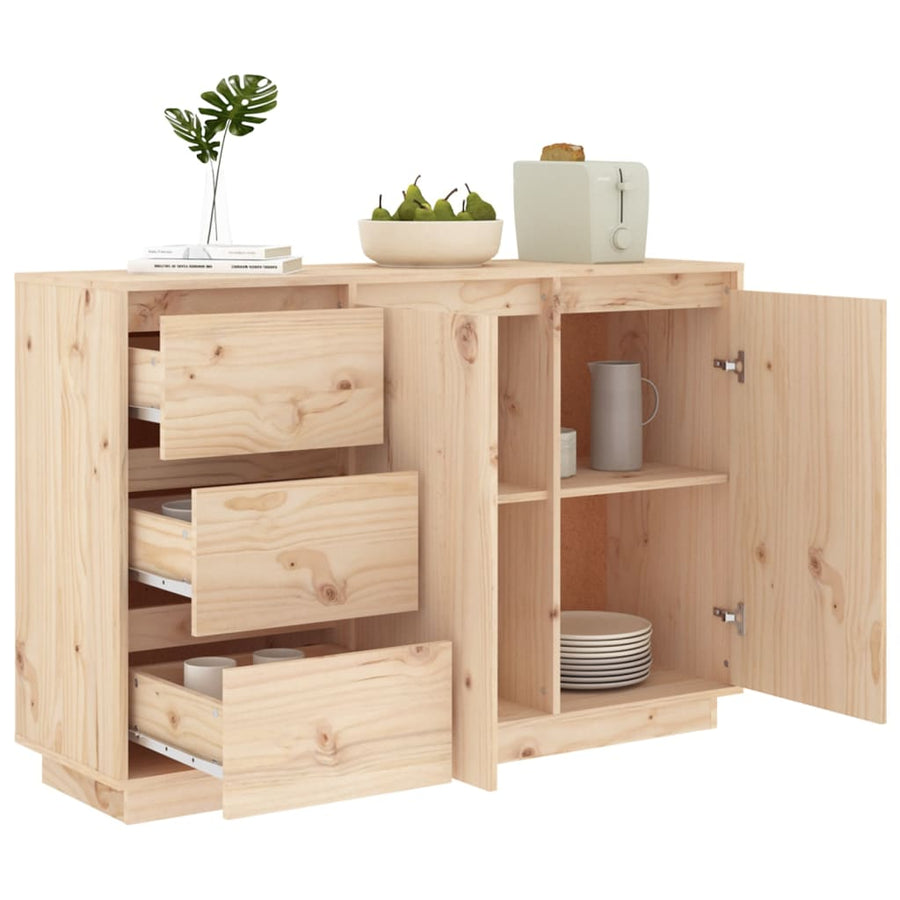 Dressoir 111x34x75 cm massief grenenhout Naturel
