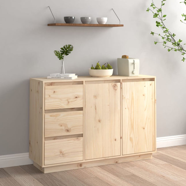 Dressoir 111x34x75 cm massief grenenhout Naturel