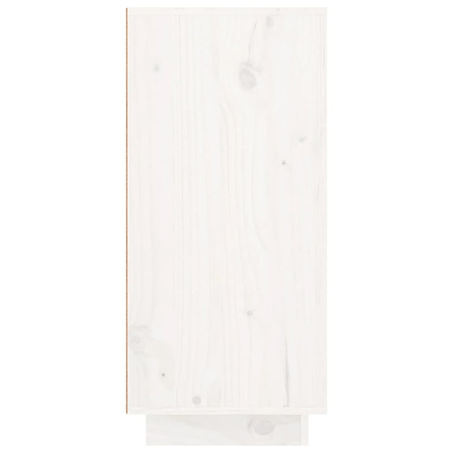 Dressoir 111x34x75 cm massief grenenhout wit Wit