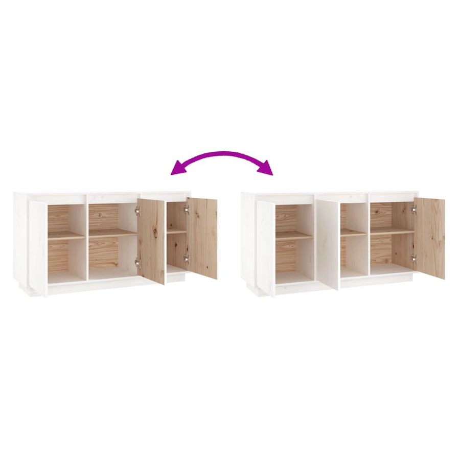 Dressoir X34X60 Cm Massief Grenenhout Wit
