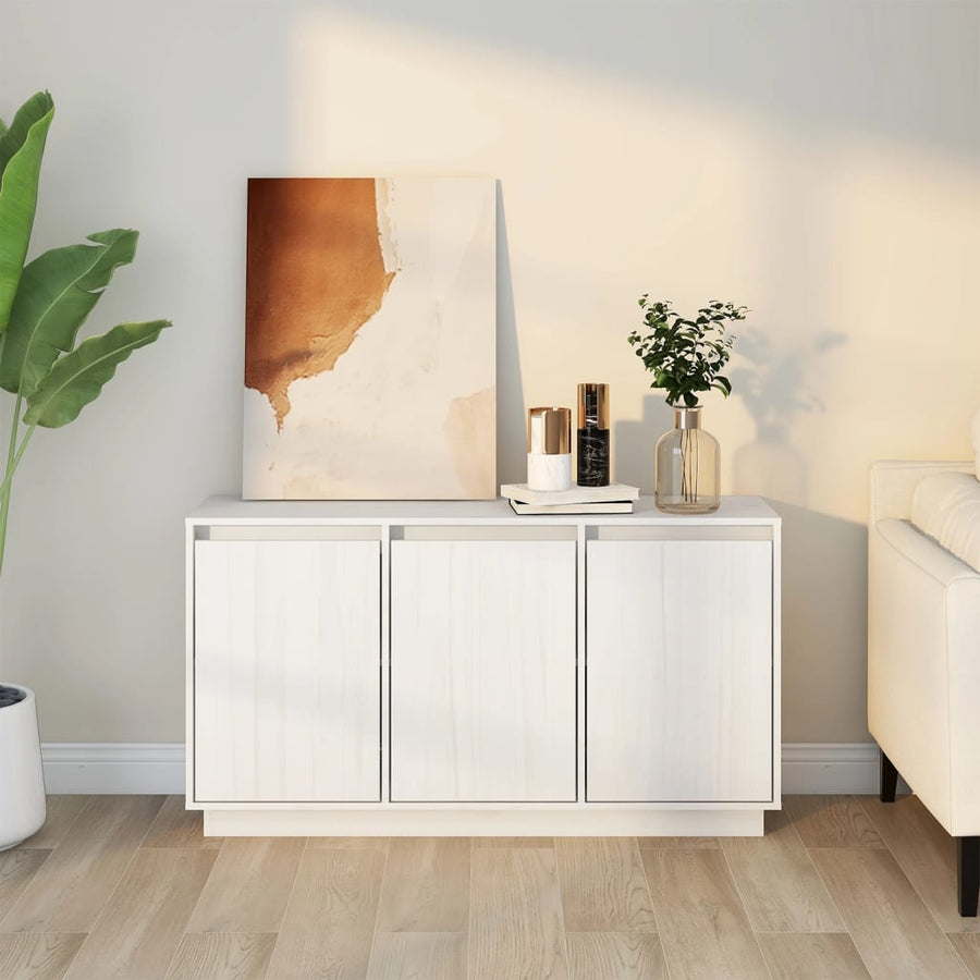 Dressoir X34X60 Cm Massief Grenenhout Wit