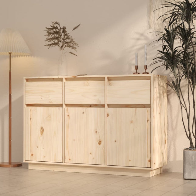 Dressoir 0X34X75 Cm Massief Grenenhout Naturel