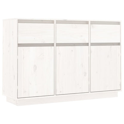 Dressoir 0X34X75 Cm Massief Grenenhout Wit