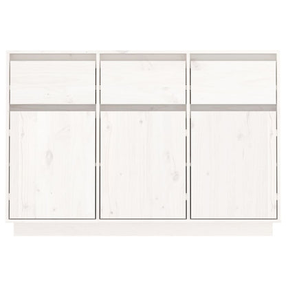 Dressoir 0X34X75 Cm Massief Grenenhout Wit