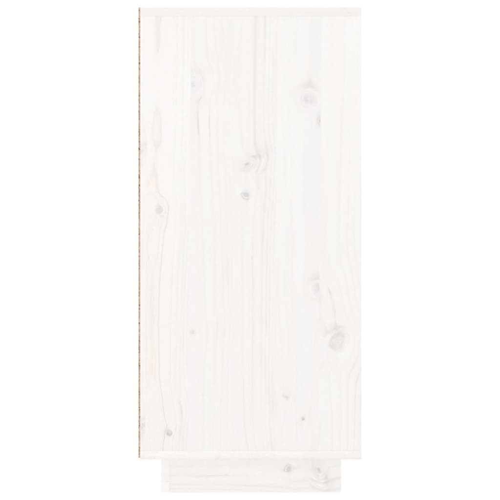 Dressoir 0X34X75 Cm Massief Grenenhout Wit