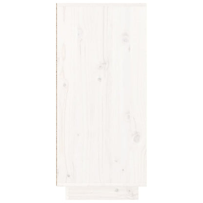 Dressoir 0X34X75 Cm Massief Grenenhout Wit