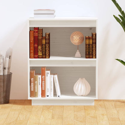 Wandkast 60X34X75 Cm Massief Grenenhout Wit