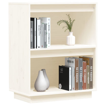 Wandkast 60X34X75 Cm Massief Grenenhout Wit