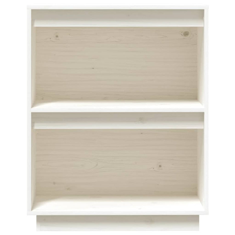 Wandkast 60X34X75 Cm Massief Grenenhout Wit
