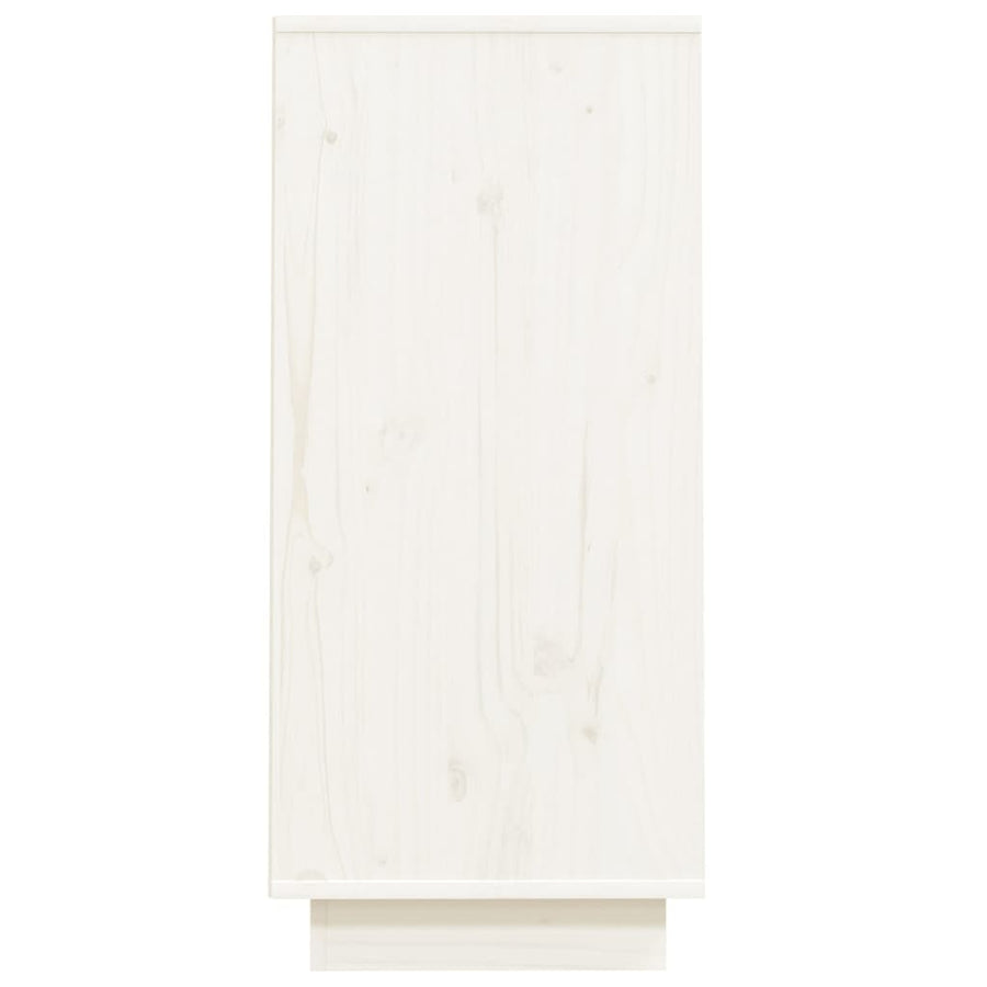 Wandkast 60X34X75 Cm Massief Grenenhout Wit