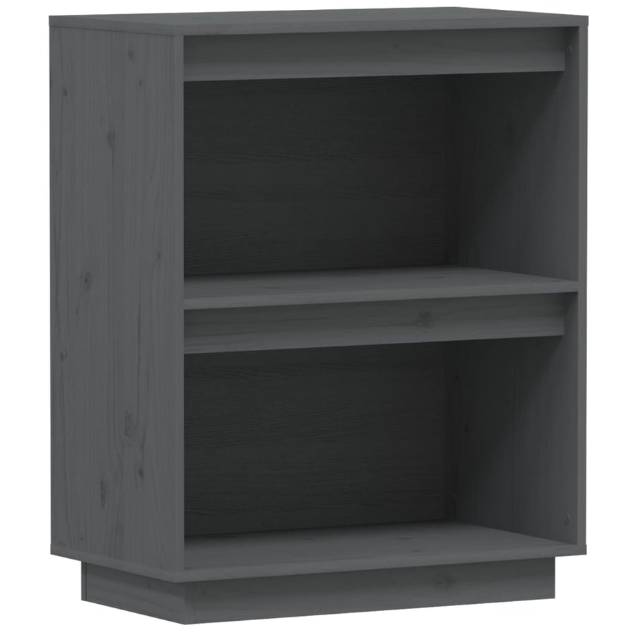 Wandkast 60X34X75 Cm Massief Grenenhout Grijs