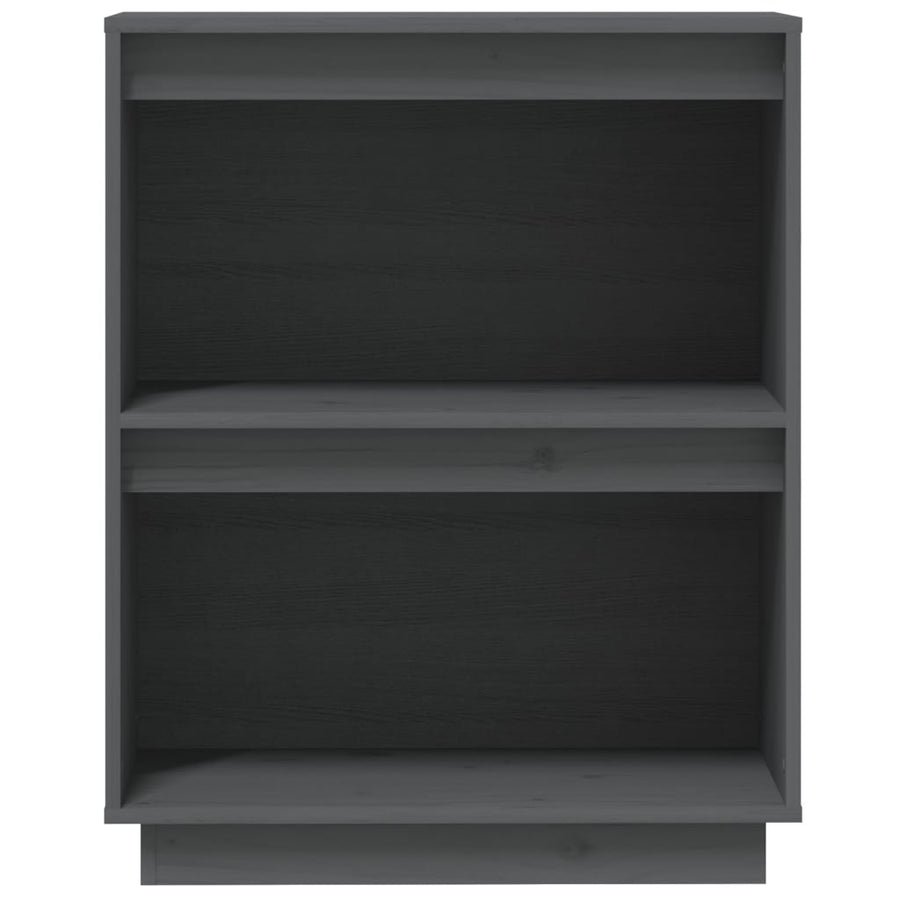 Wandkast 60X34X75 Cm Massief Grenenhout Grijs