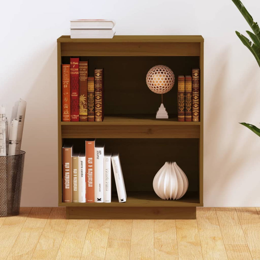 Wandkast 60X34X75 Cm Massief Grenenhout Honingbruin