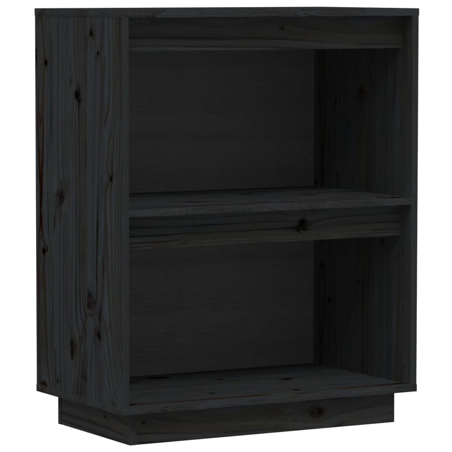 Wandkast 60X34X75 Cm Massief Grenenhout Zwart