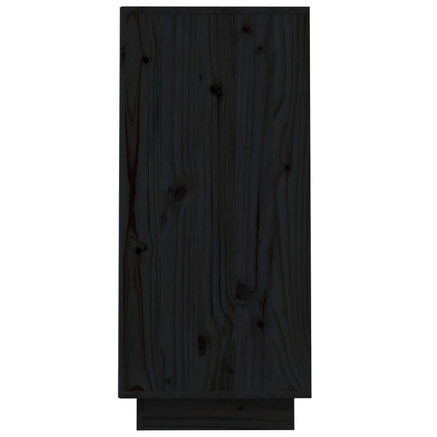 Wandkast 60X34X75 Cm Massief Grenenhout Zwart