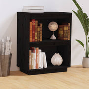 Wall cabinet 60x34x75 cm solid pine black
