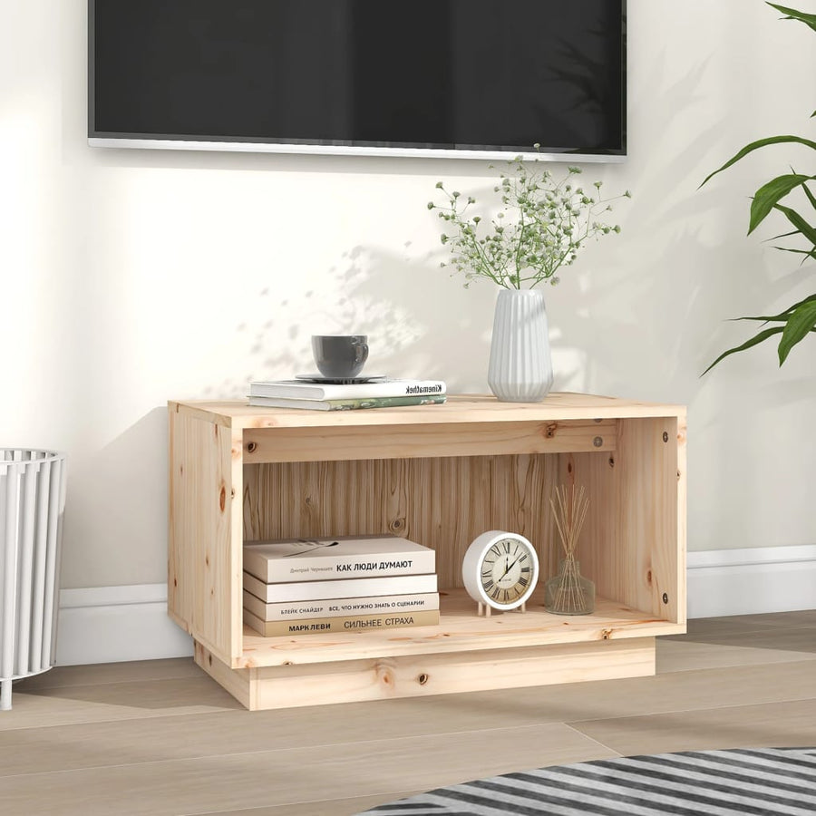 Tv-Meubel 60X35X35 Cm Massief Grenenhout Naturel