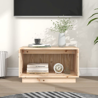 Tv-Meubel 60X35X35 Cm Massief Grenenhout Naturel