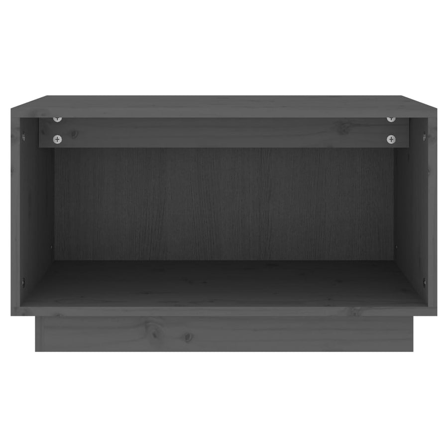 Tv-Meubel 60X35X35 Cm Massief Grenenhout Grijs
