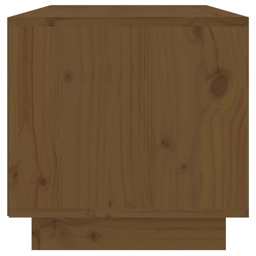 Tv-Meubel 60X35X35 Cm Massief Grenenhout Honingbruin