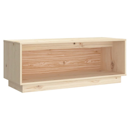 Tv-Meubel 90X35X35 Cm Massief Grenenhout Naturel