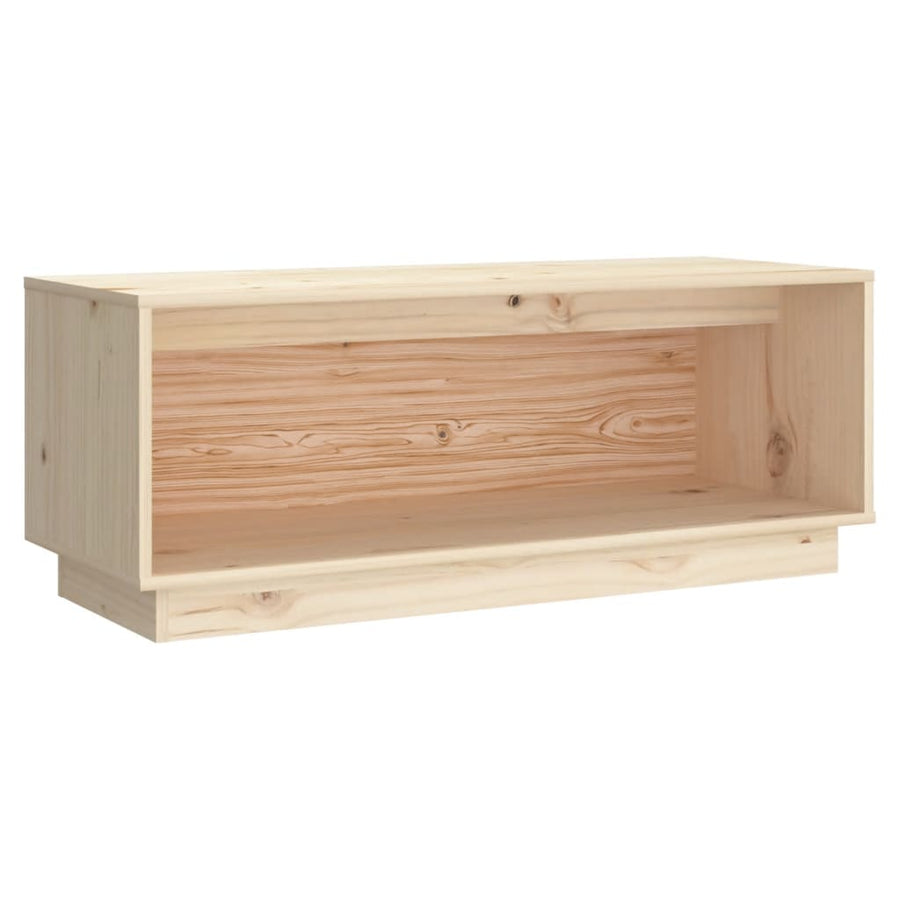 Tv-Meubel 90X35X35 Cm Massief Grenenhout Naturel