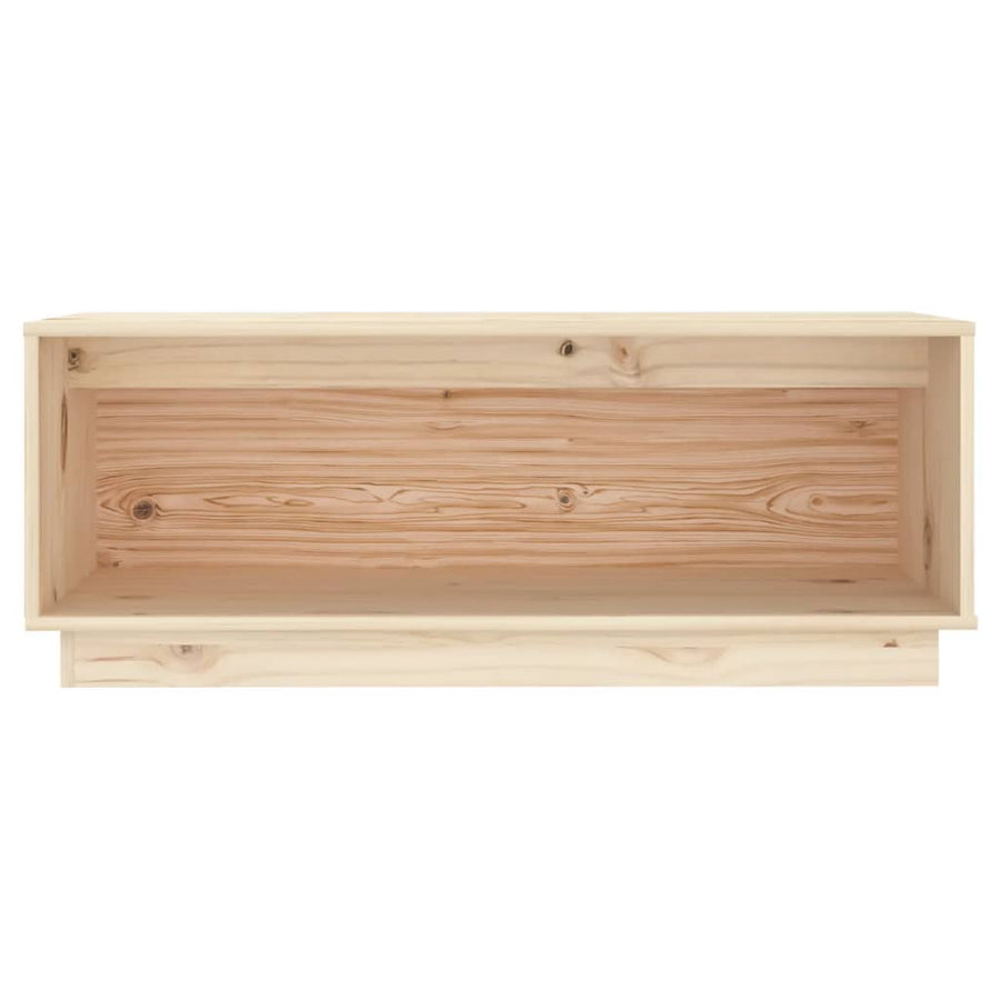 Tv-Meubel 90X35X35 Cm Massief Grenenhout Naturel