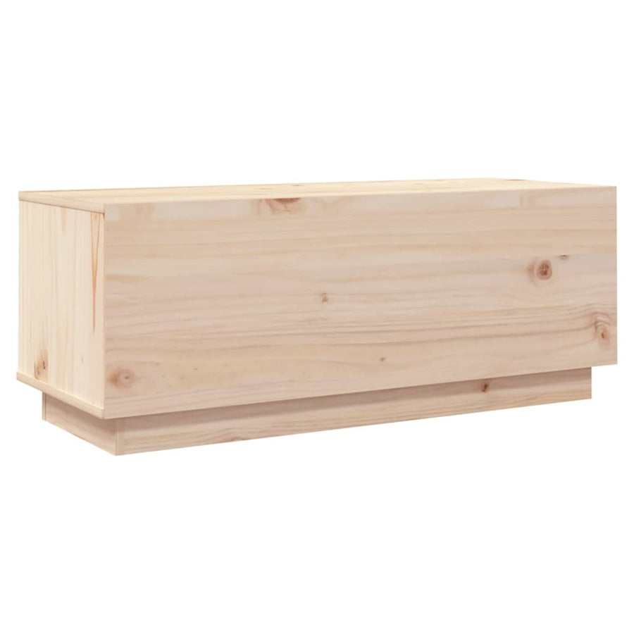 Tv-Meubel 90X35X35 Cm Massief Grenenhout Naturel