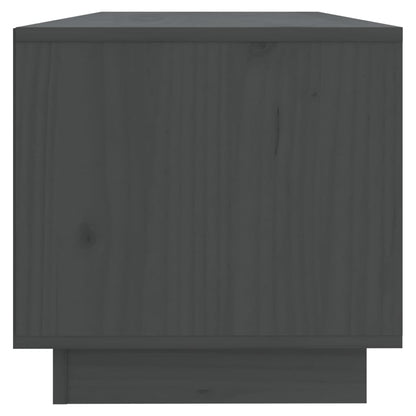 Tv-Meubel 90X35X35 Cm Massief Grenenhout Grijs
