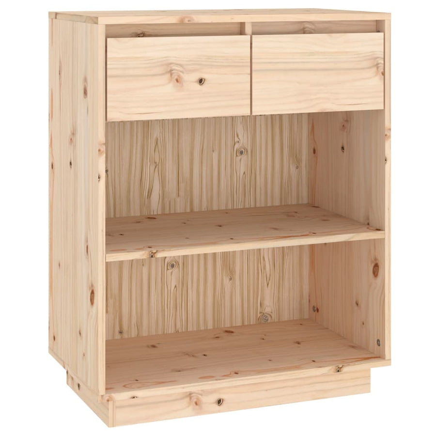 Wandkast 60X34X75 Cm Massief Grenenhout Naturel