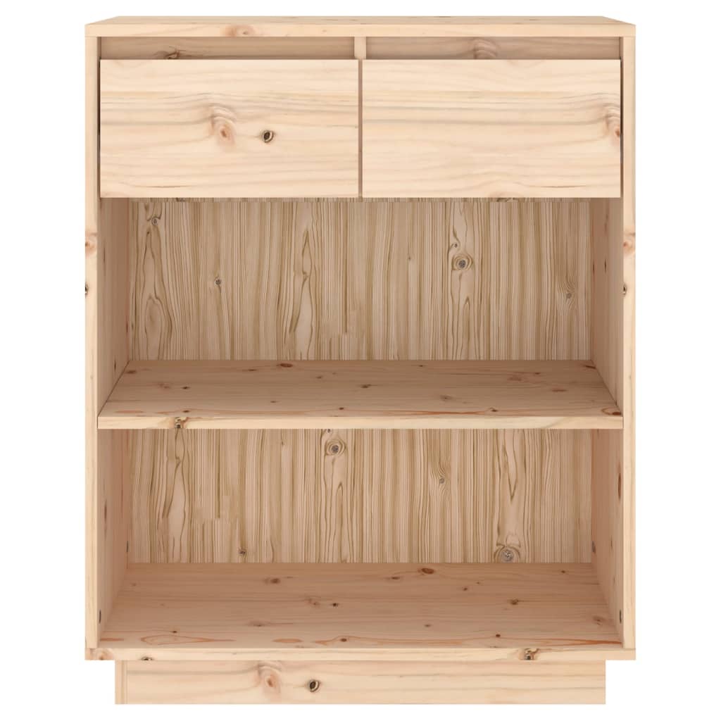 Wandkast 60X34X75 Cm Massief Grenenhout Naturel