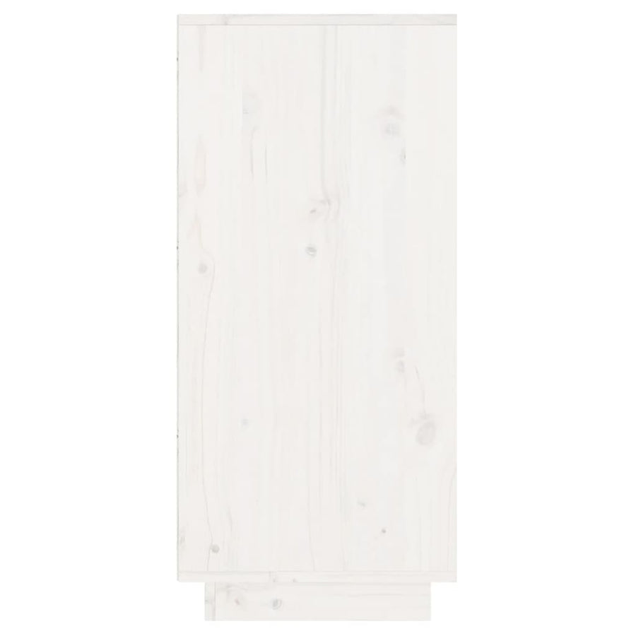 Wandkast 60X34X75 Cm Massief Grenenhout Wit