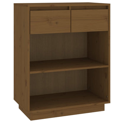 Wandkast 60X34X75 Cm Massief Grenenhout Honingbruin