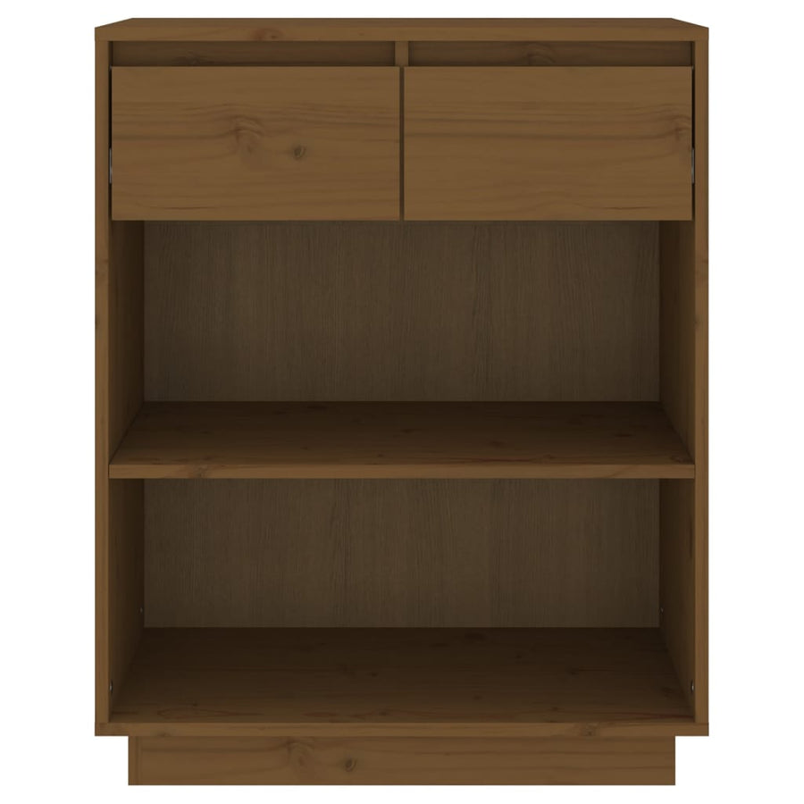 Wandkast 60X34X75 Cm Massief Grenenhout Honingbruin
