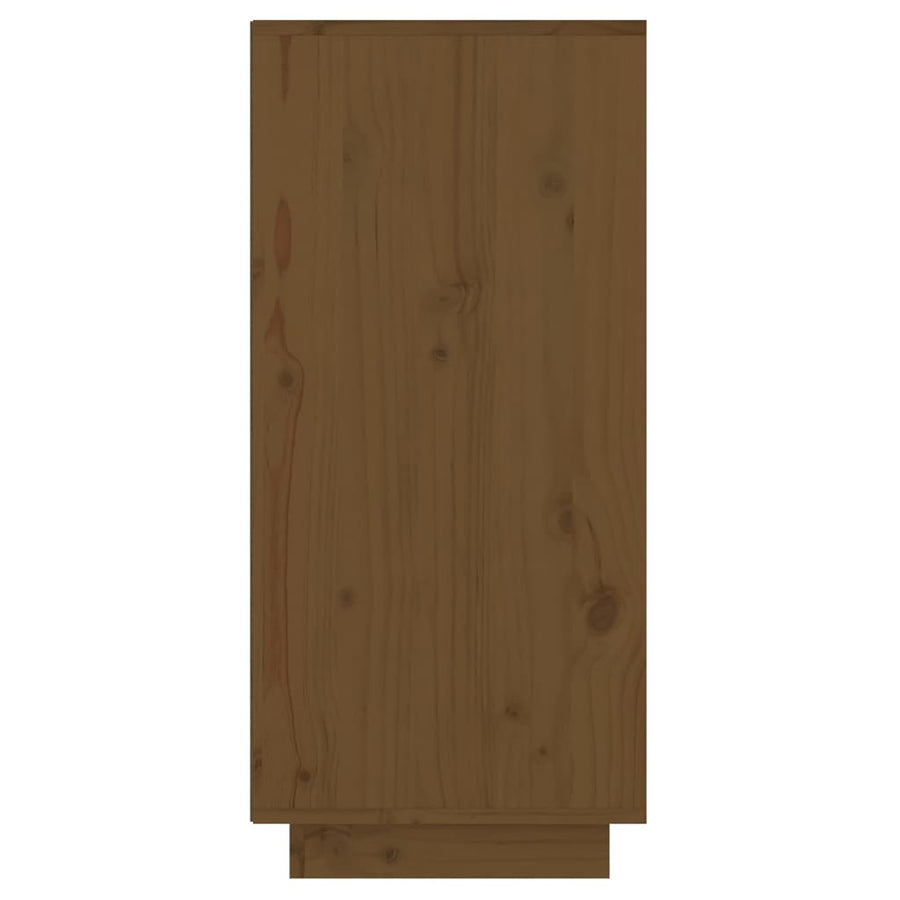Wandkast 60X34X75 Cm Massief Grenenhout Honingbruin