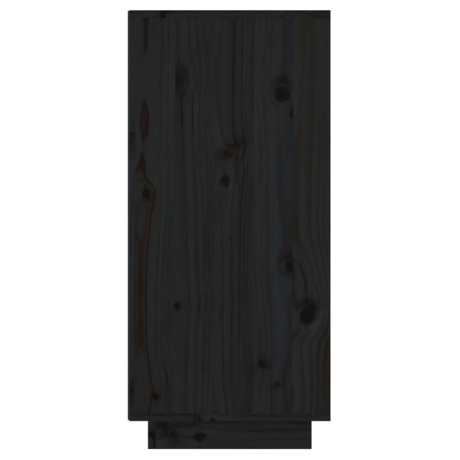 Wandkast 60X34X75 Cm Massief Grenenhout Zwart