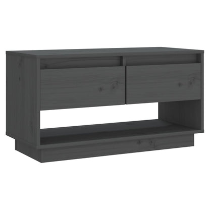 Tv-Meubel 74X34X40 Cm Massief Grenenhout Grijs