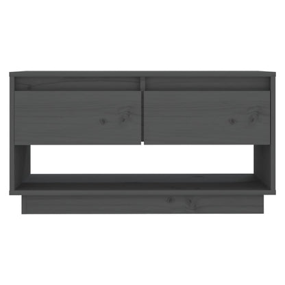 Tv-Meubel 74X34X40 Cm Massief Grenenhout Grijs