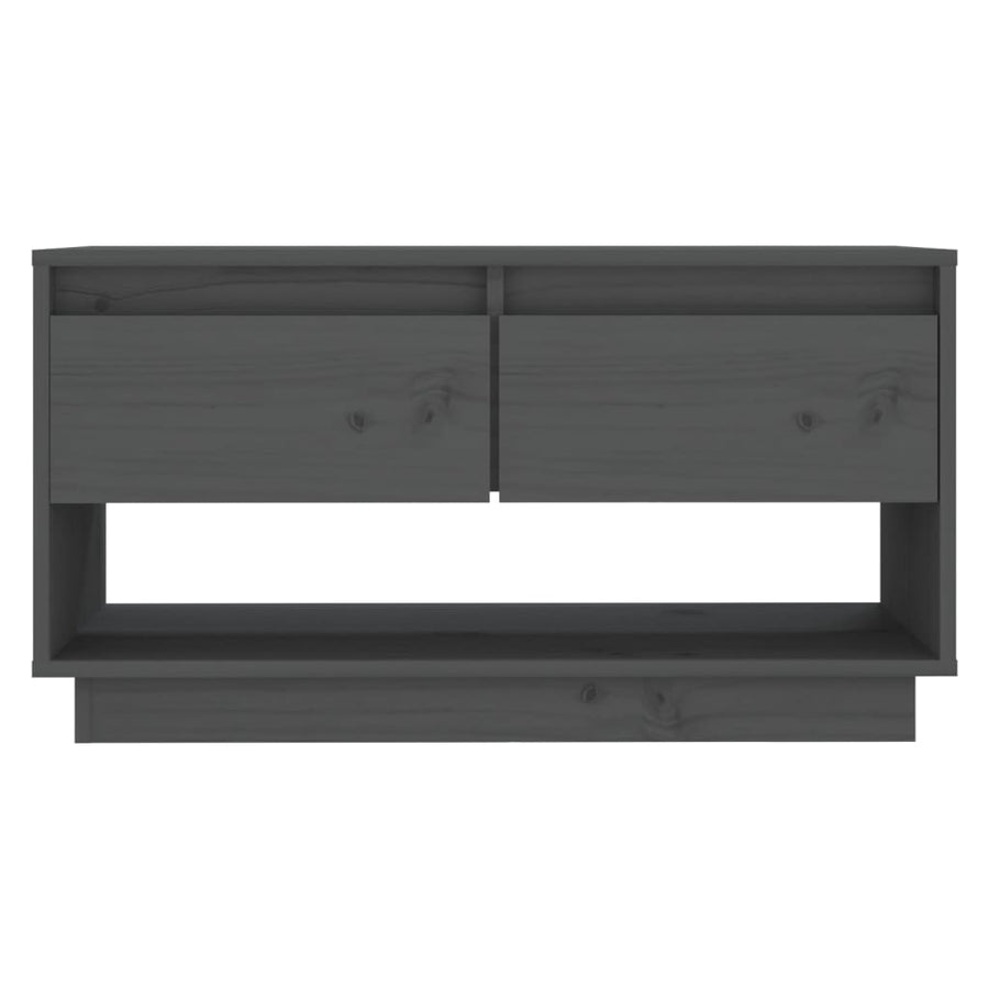 Tv-Meubel 74X34X40 Cm Massief Grenenhout Grijs