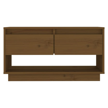 Tv-Meubel 74X34X40 Cm Massief Grenenhout Honingbruin