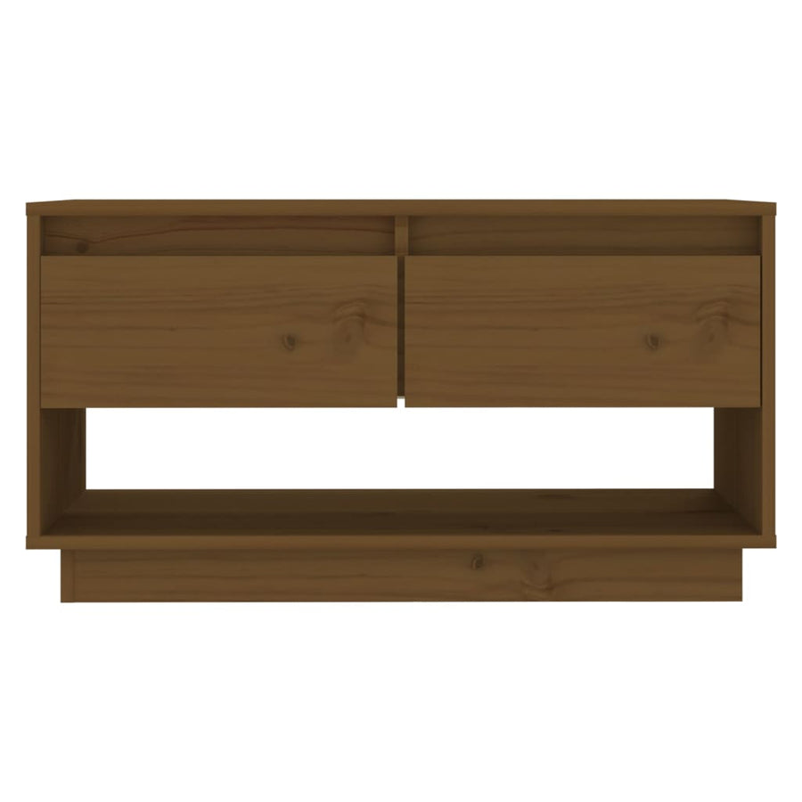 Tv-Meubel 74X34X40 Cm Massief Grenenhout Honingbruin