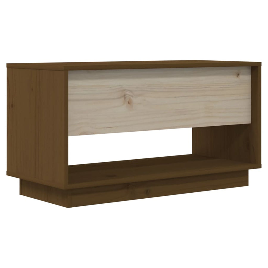 Tv-Meubel 74X34X40 Cm Massief Grenenhout Honingbruin