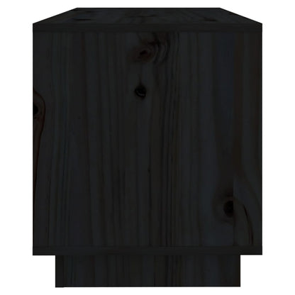 Tv-Meubel 74X34X40 Cm Massief Grenenhout Zwart