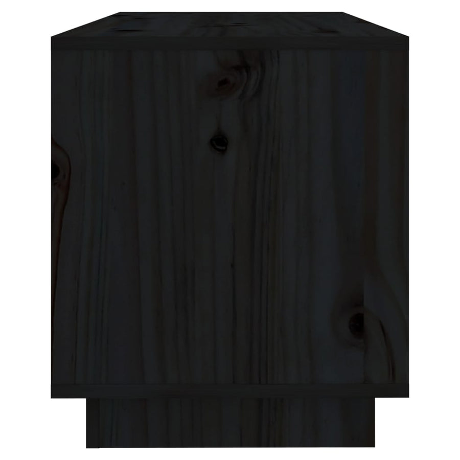 Tv-Meubel 74X34X40 Cm Massief Grenenhout Zwart