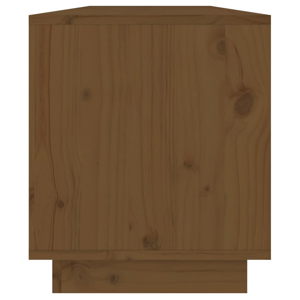 Tv-Meubel 0,5X34X40 Cm Massief Grenenhout Honingbruin