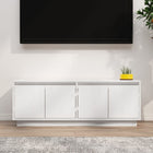 TV Cabinet 110x34x40 cm Solid Pine Wood White