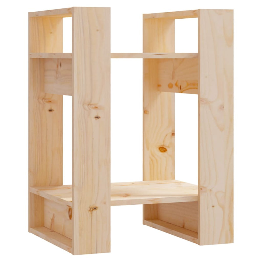 Boekenkast/Kamerscherm 4X35X57 Cm Massief Grenenhout Naturel