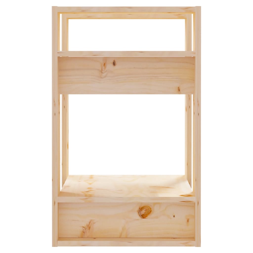 Boekenkast/Kamerscherm 4X35X57 Cm Massief Grenenhout Naturel
