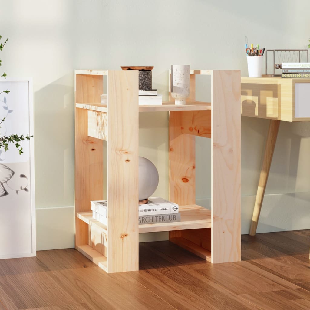 Boekenkast/Kamerscherm 4X35X57 Cm Massief Grenenhout Naturel
