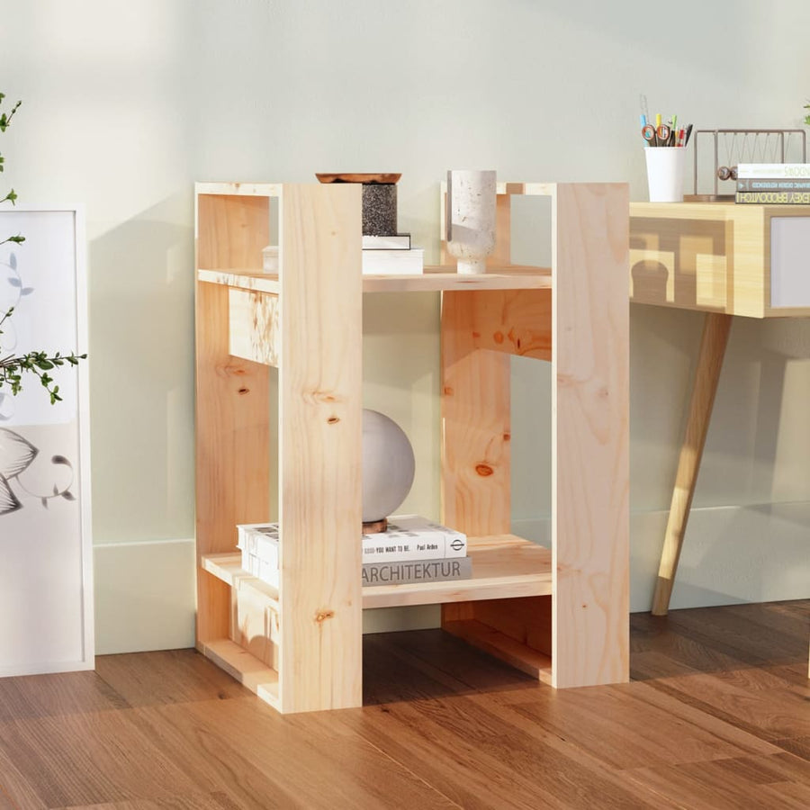Boekenkast/Kamerscherm 4X35X57 Cm Massief Grenenhout Naturel